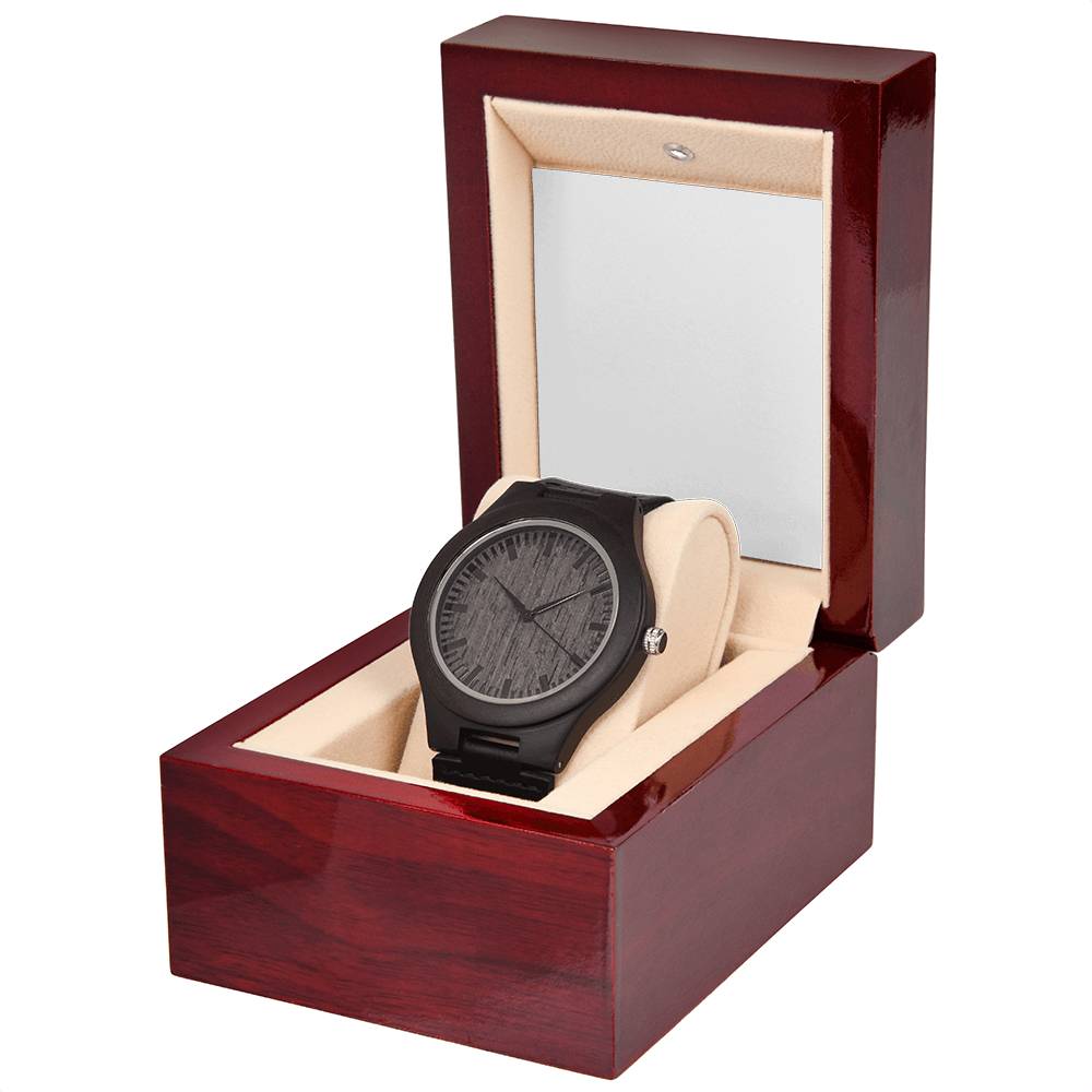 Time Carved in Love – Personalized Wooden Watch