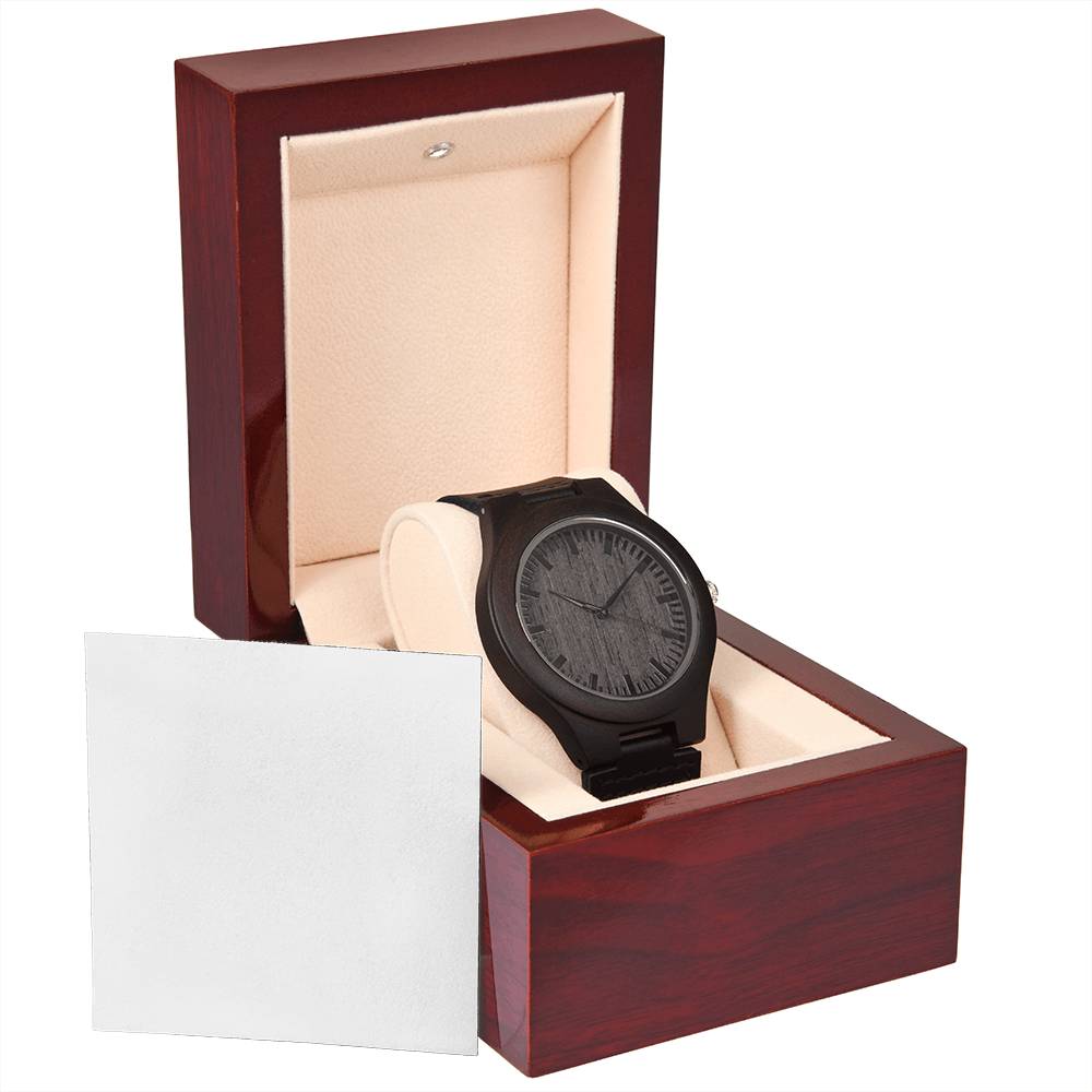 Time Carved in Love – Personalized Wooden Watch