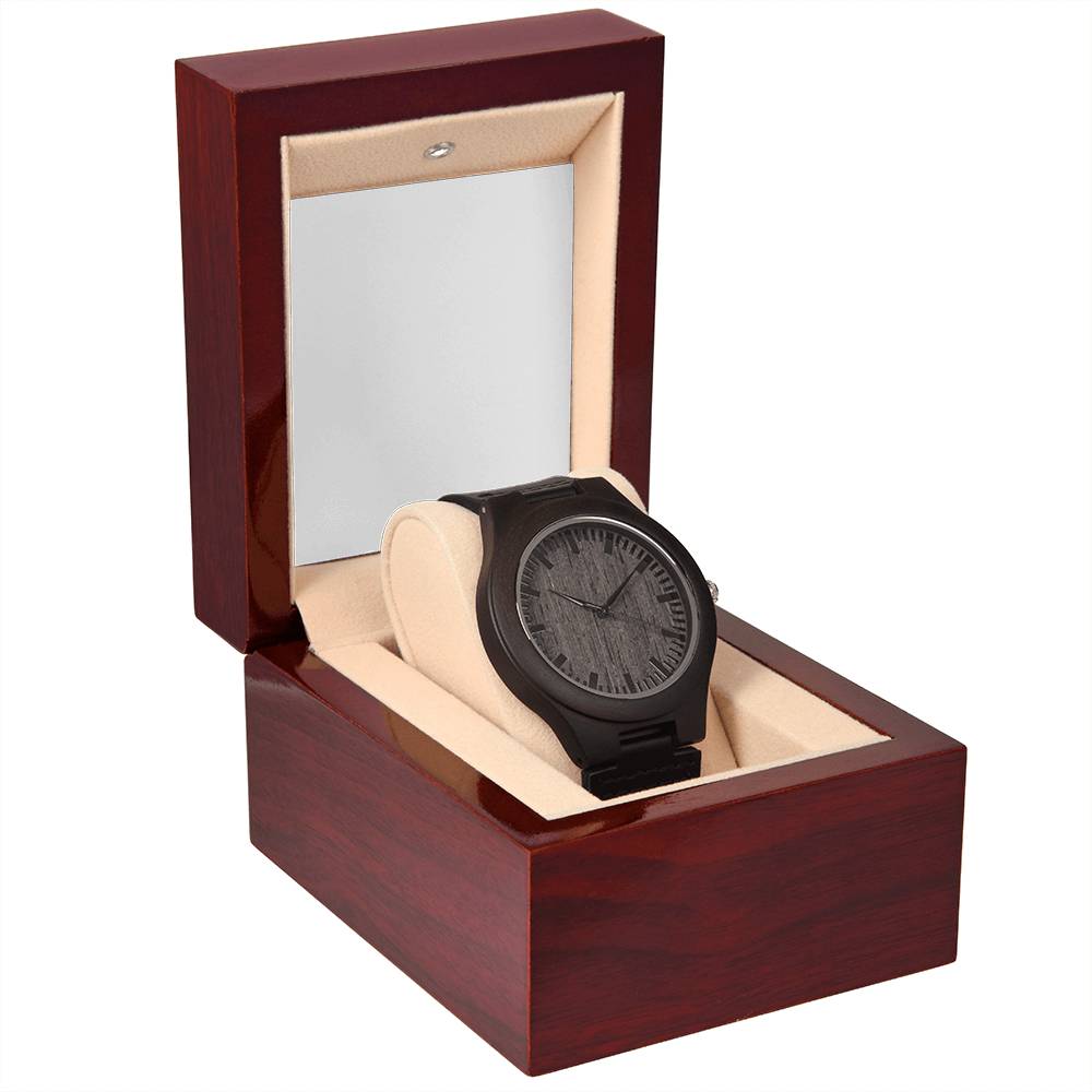 Time Carved in Love – Personalized Wooden Watch