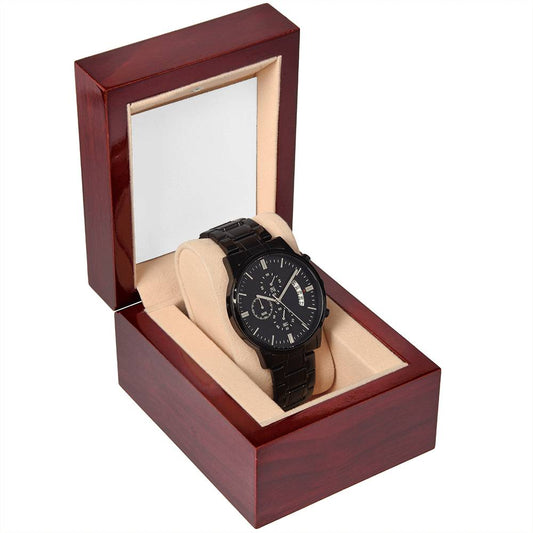 Moments Worth Keeping – Black Chronograph Watch