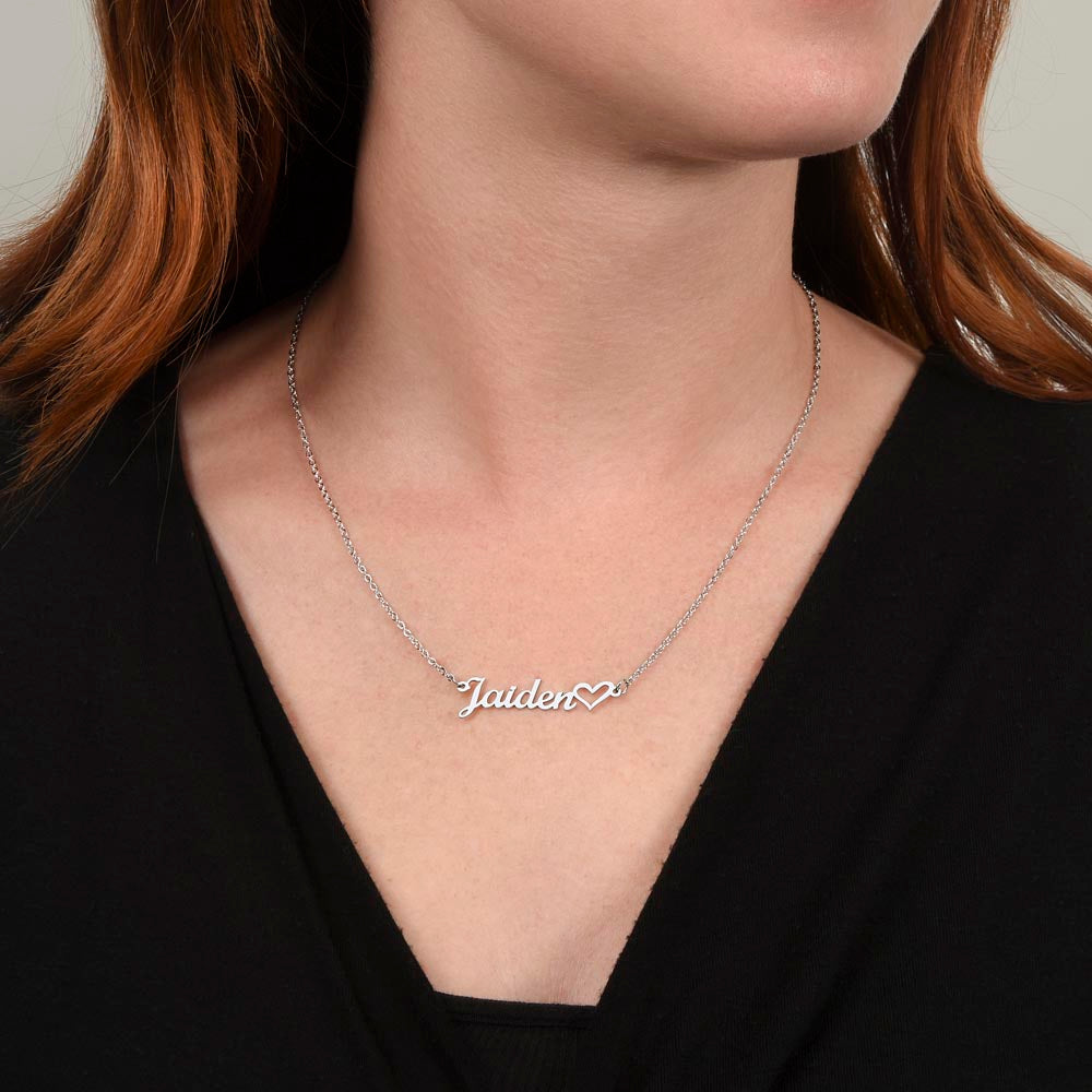 Named in My Heart – Heart Name Necklace