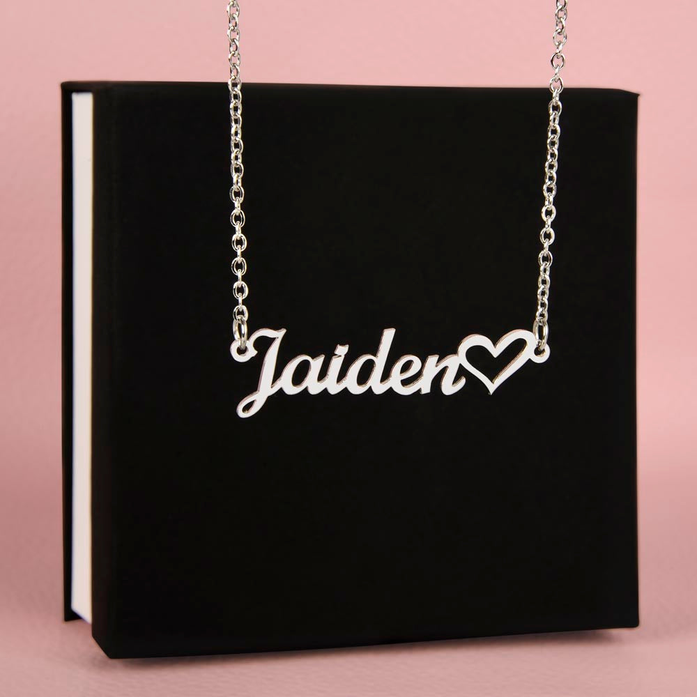 Named in My Heart – Heart Name Necklace