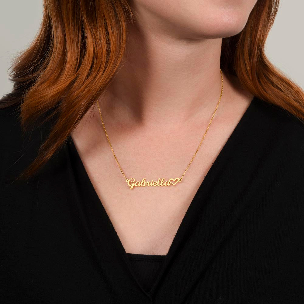 Named in My Heart – Heart Name Necklace