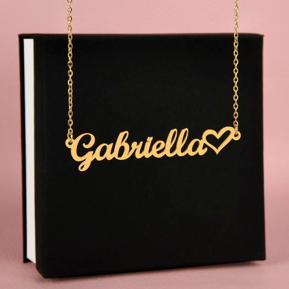 Named in My Heart – Heart Name Necklace