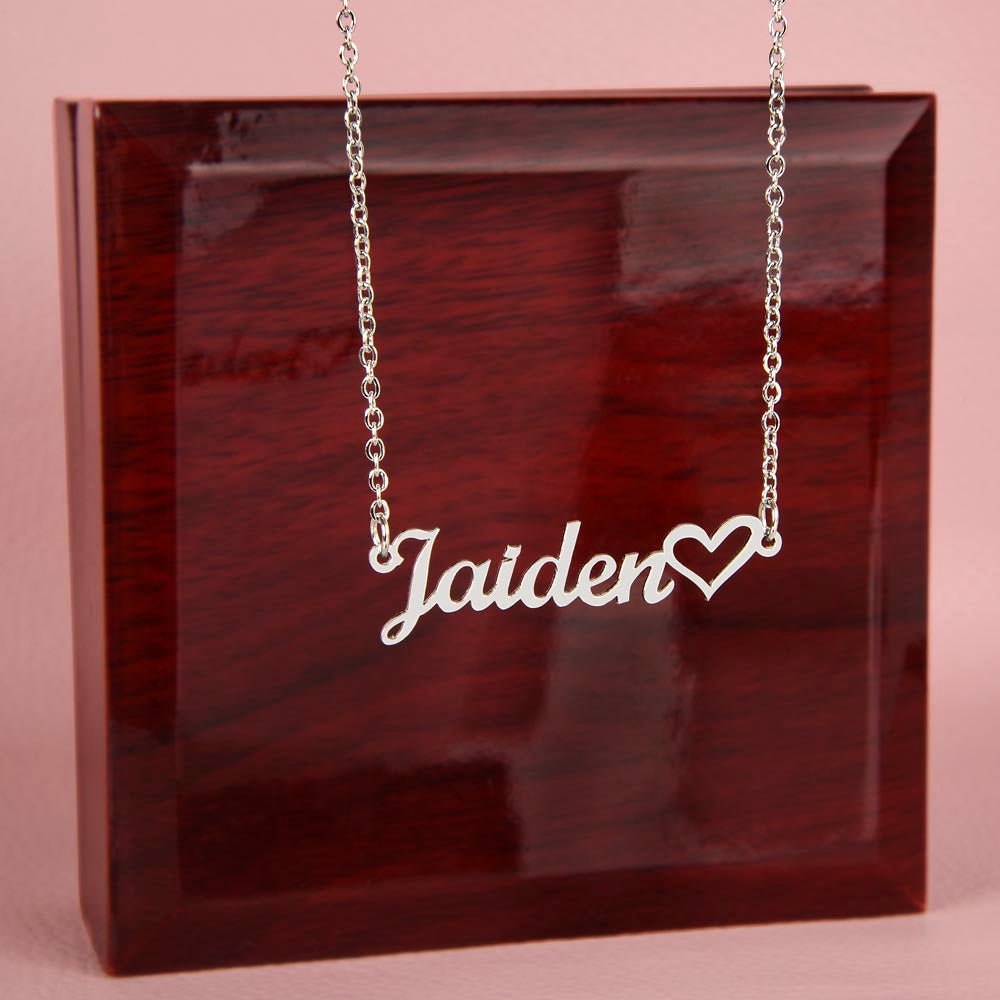 Named in My Heart – Heart Name Necklace