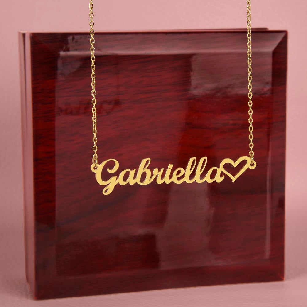 Named in My Heart – Heart Name Necklace