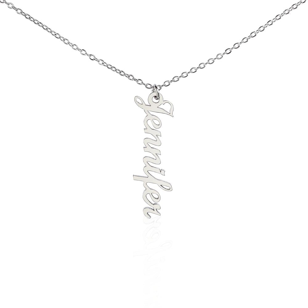 Her Name in Lights – Vertical Name Necklace