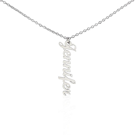 Her Name in Lights – Vertical Name Necklace