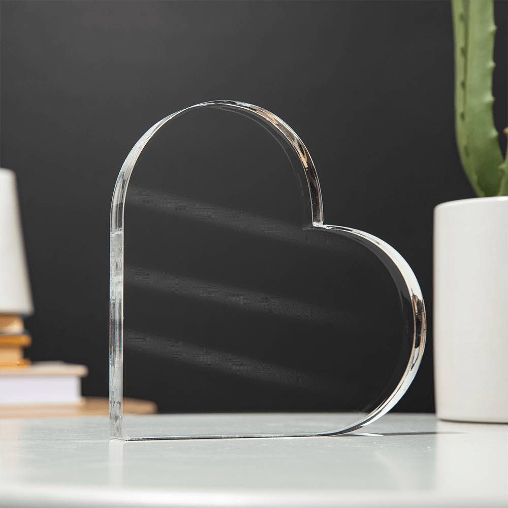 Love in Solid Form – Acrylic Heart Block