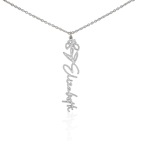 Blooming With Love – Personalized Flower Name Necklace