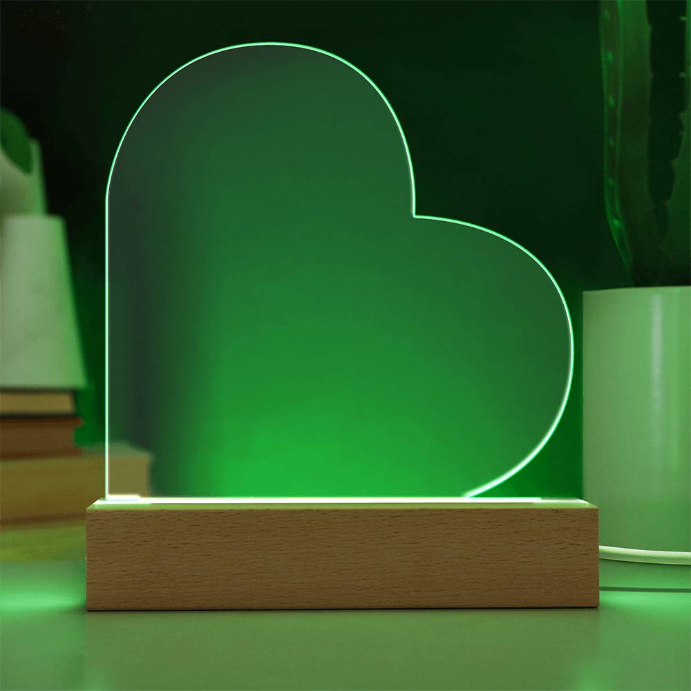 Heartfelt Keepsake – Acrylic Heart Plaque