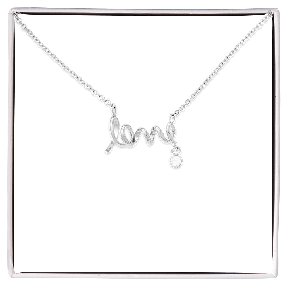 Love Spelled Out – Personalized Scripted Love Necklace