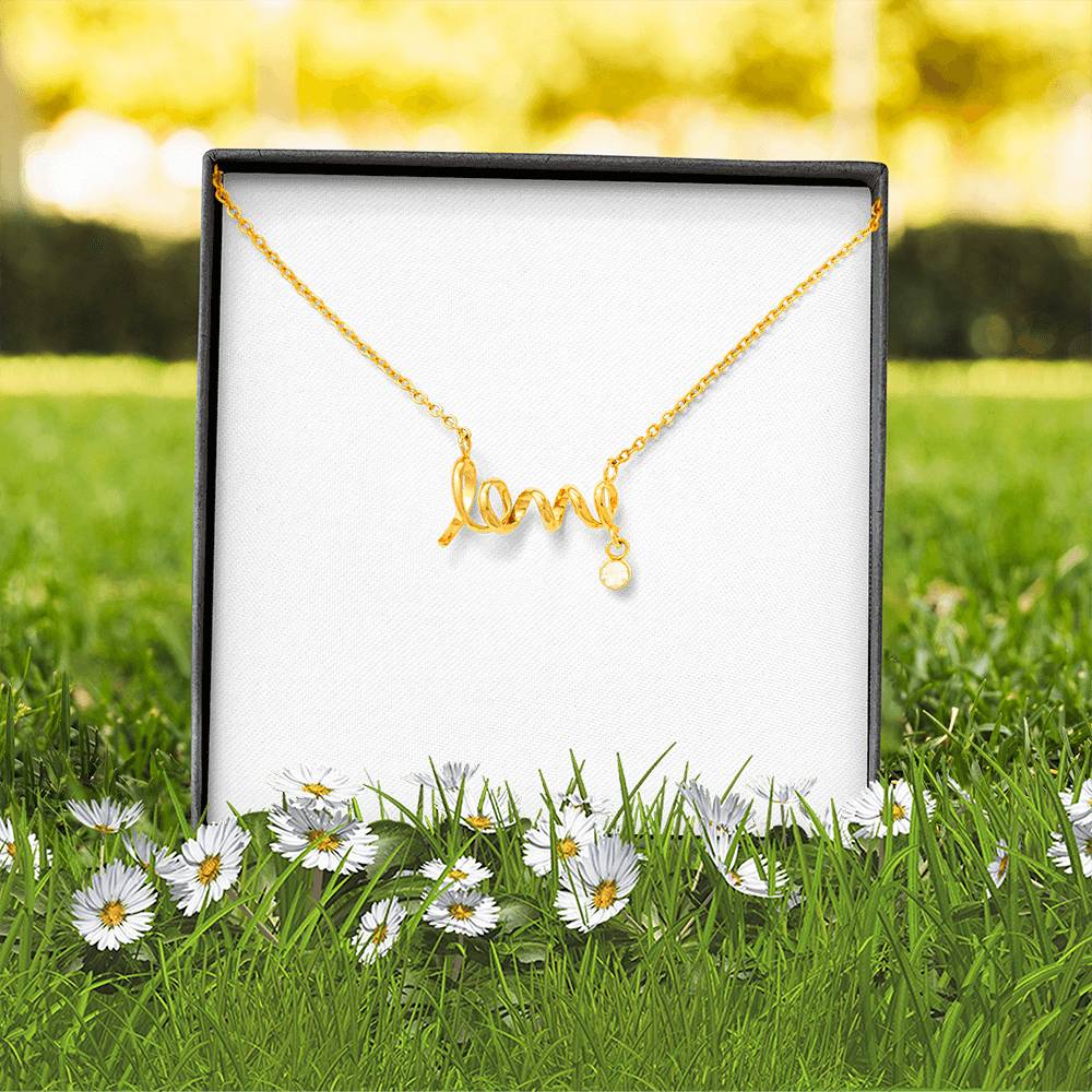 Love Spelled Out – Personalized Scripted Love Necklace