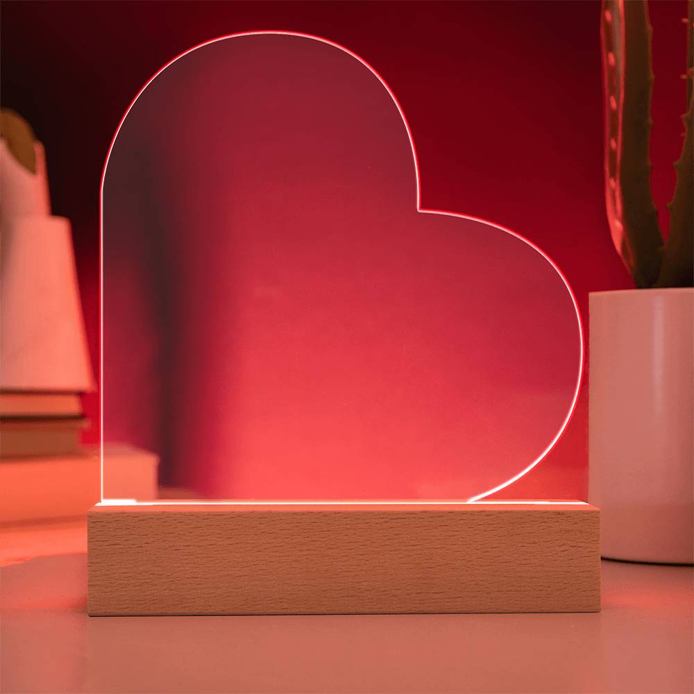 Heartfelt Keepsake – Acrylic Heart Plaque