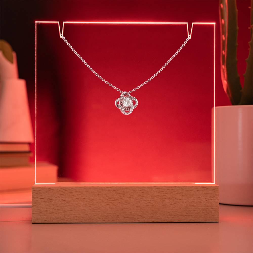 Love Knot Keepsake Bundle – Acrylic & Love Knot Necklace