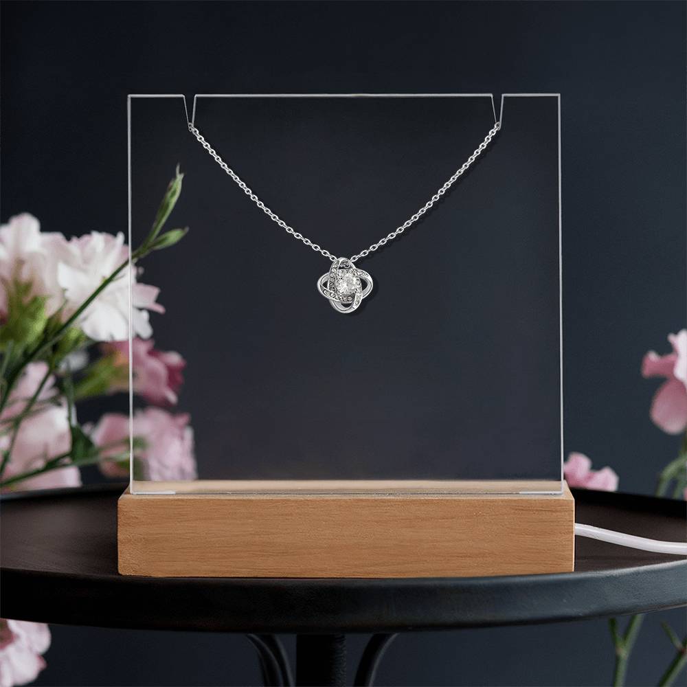 Love Knot Keepsake Bundle – Acrylic & Love Knot Necklace