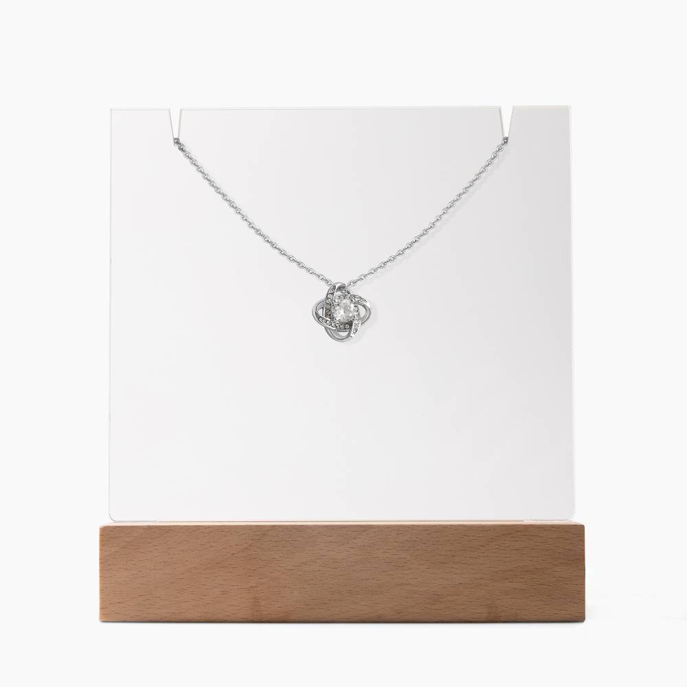 Love Knot Keepsake Bundle – Acrylic & Love Knot Necklace