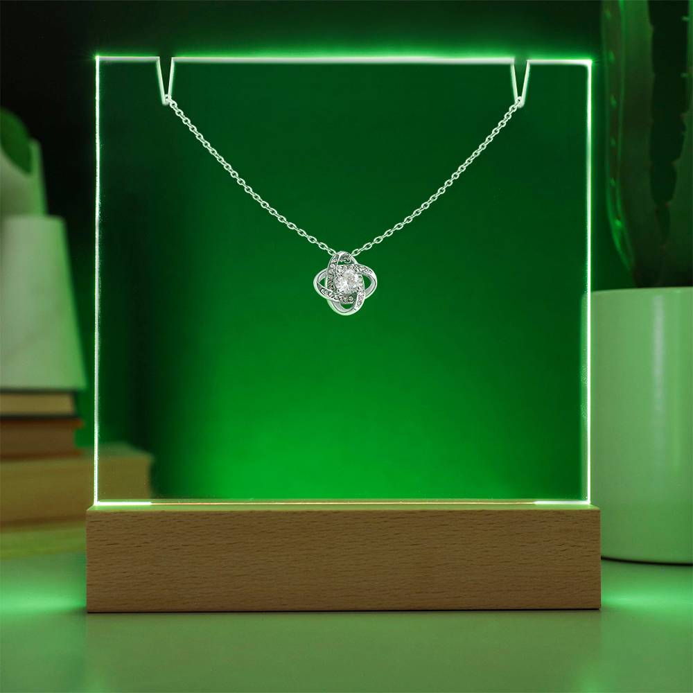 Love Knot Keepsake Bundle – Acrylic & Love Knot Necklace