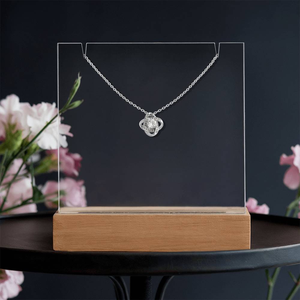 Love Knot Keepsake Bundle – Acrylic & Love Knot Necklace