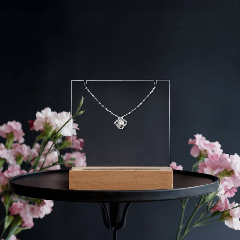 Love Knot Keepsake Bundle – Acrylic & Love Knot Necklace