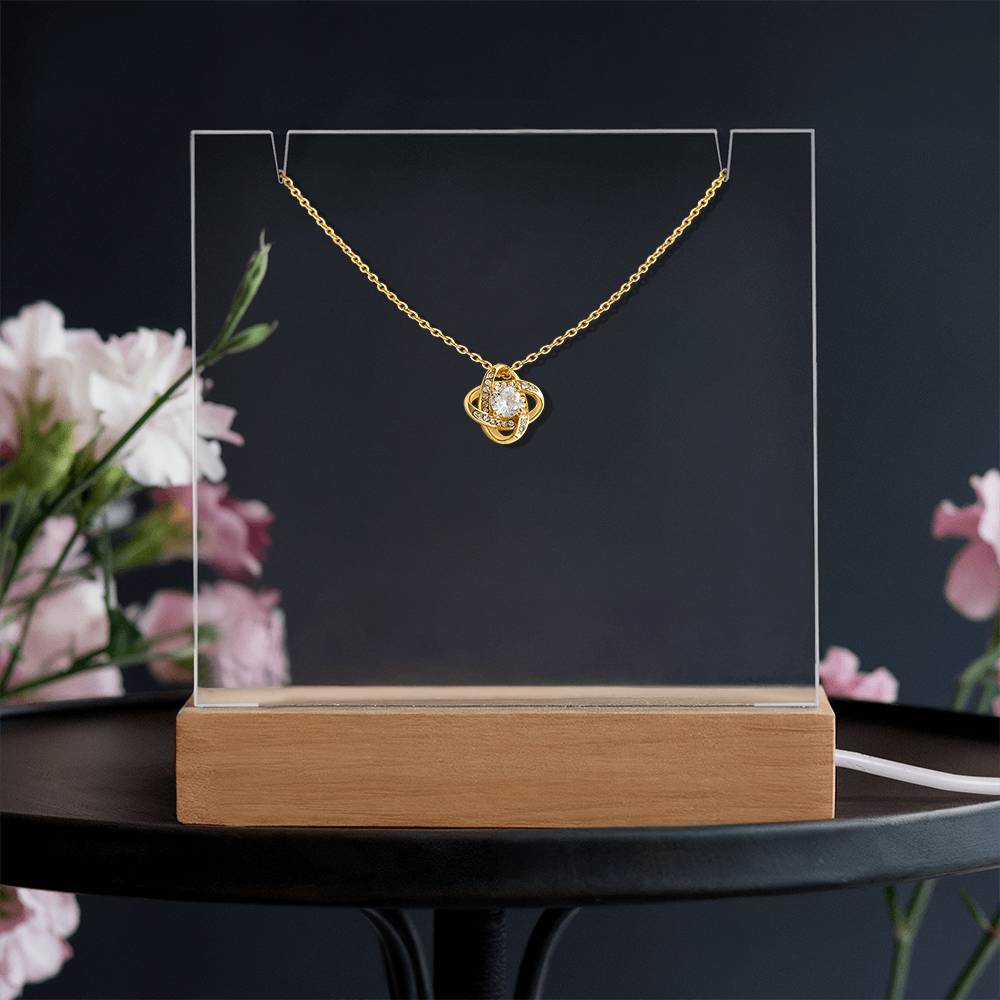 Love Knot Keepsake Bundle – Acrylic & Love Knot Necklace