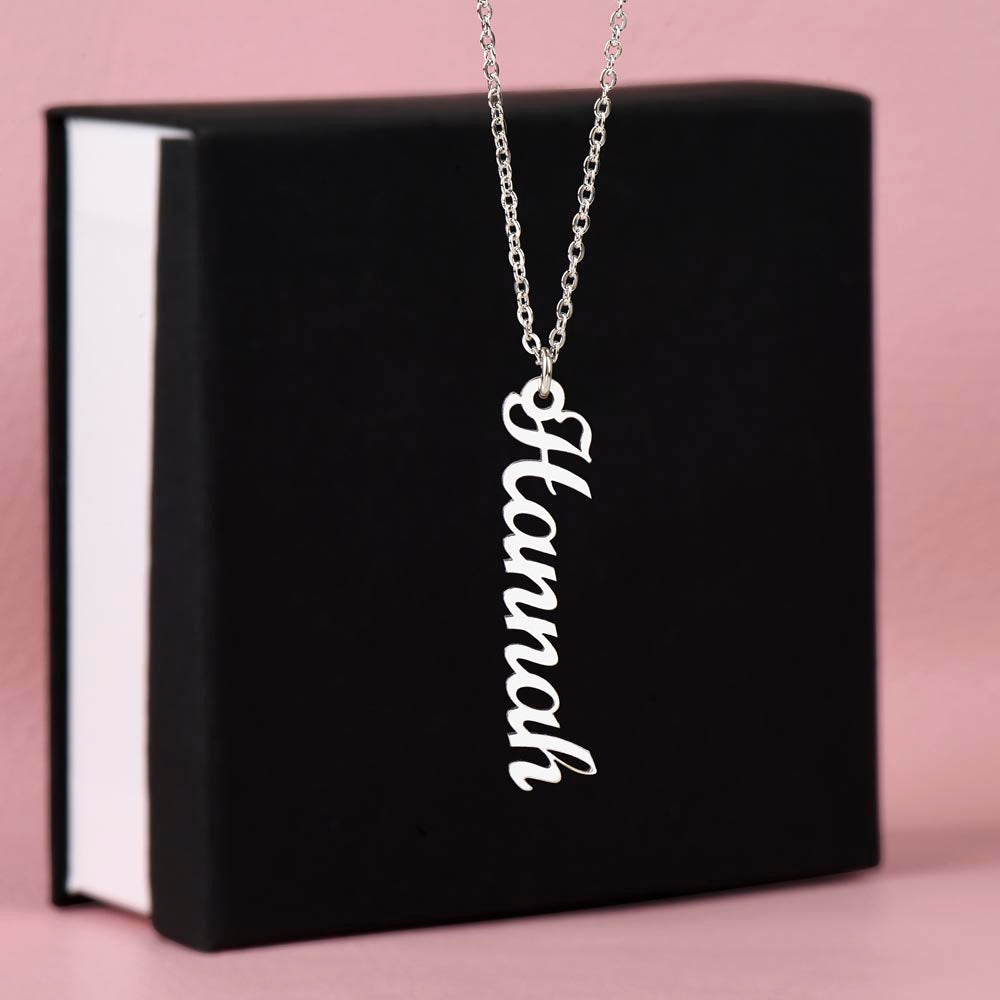 Names Stacked With Love – Multi Vertical Name Necklace