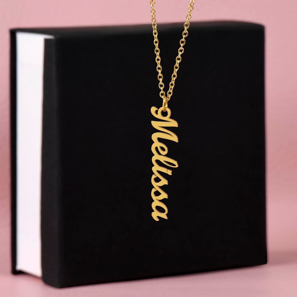 Names Stacked With Love – Multi Vertical Name Necklace