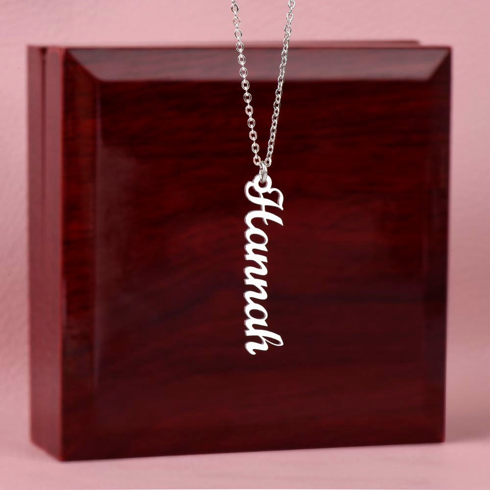 Names Stacked With Love – Multi Vertical Name Necklace