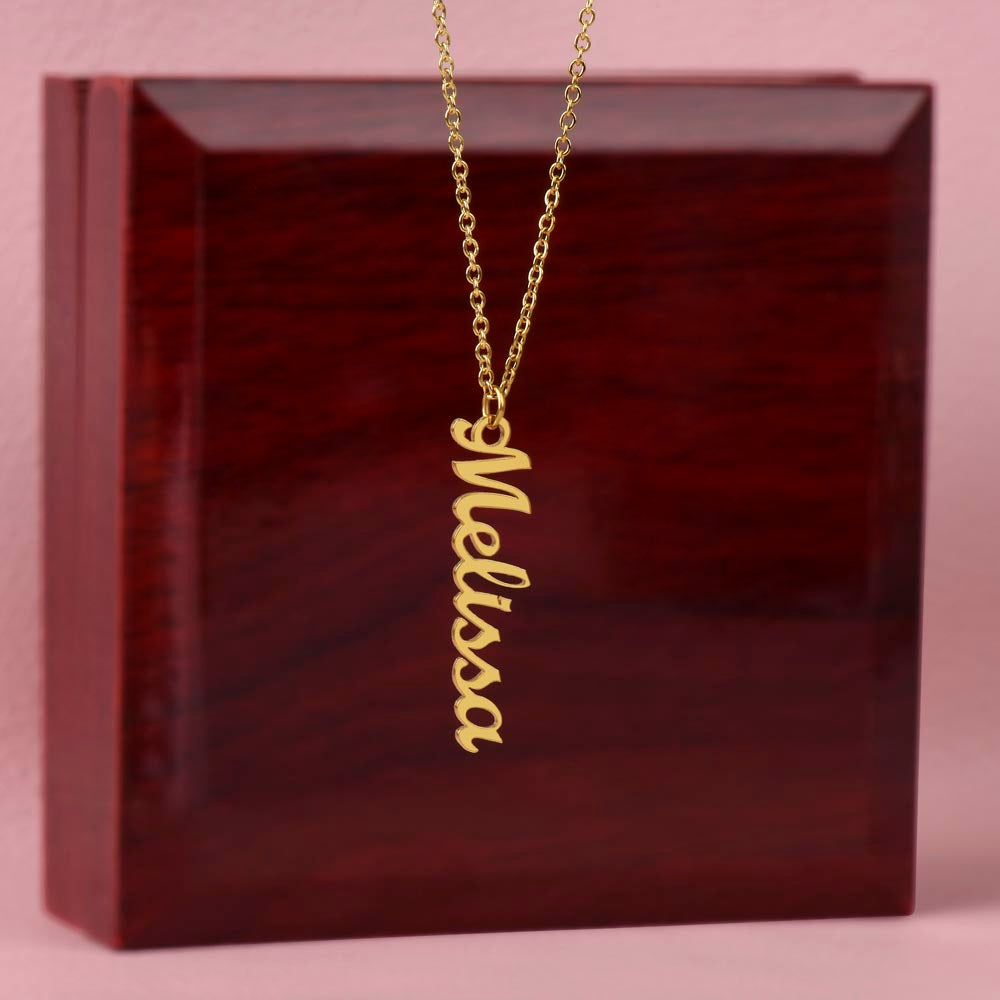 Names Stacked With Love – Multi Vertical Name Necklace