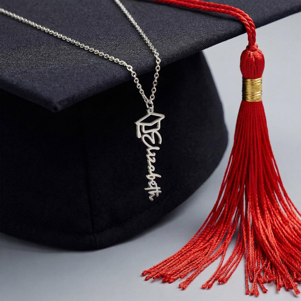 This Moment Belongs to You – Graduation Cap Name Necklace