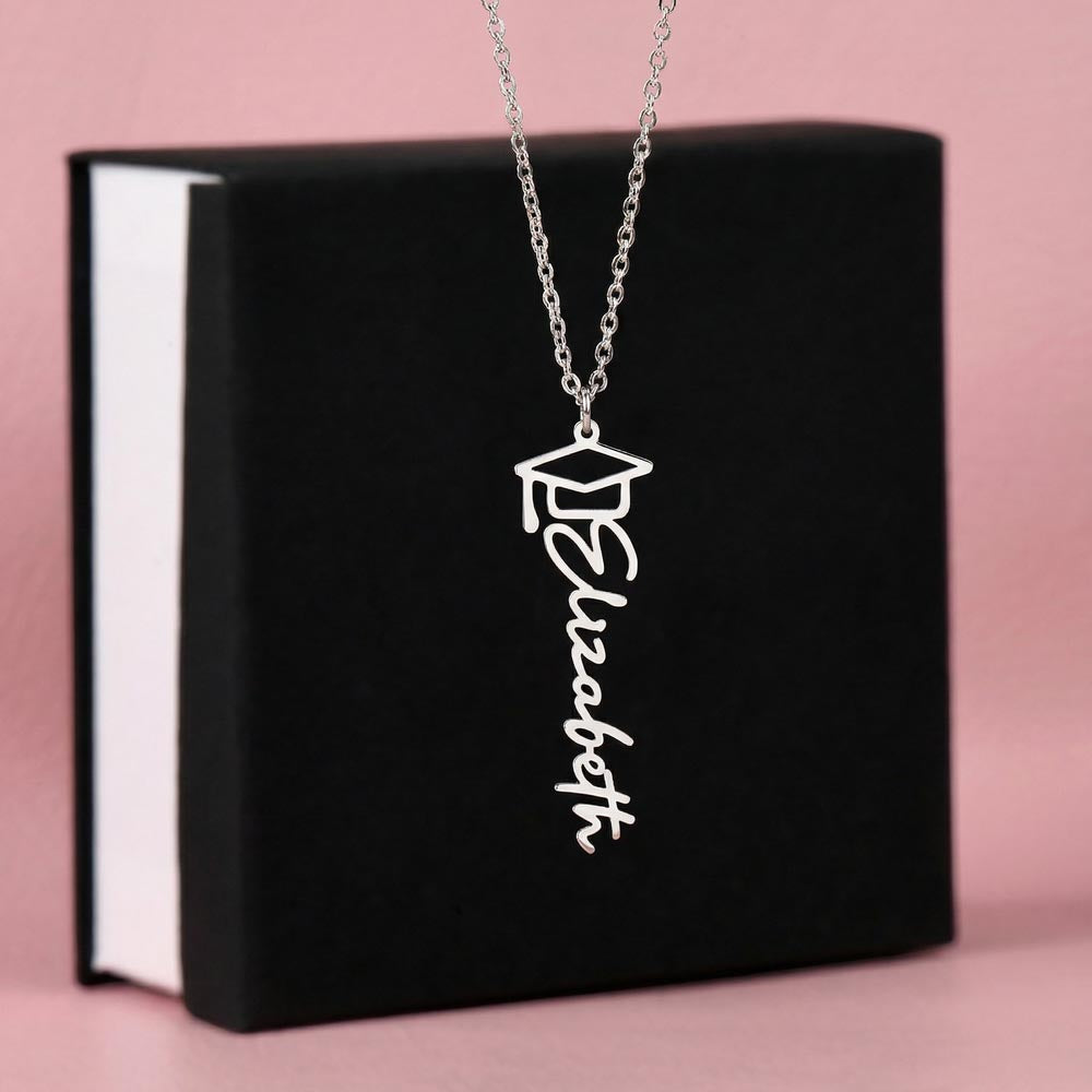 This Moment Belongs to You – Graduation Cap Name Necklace