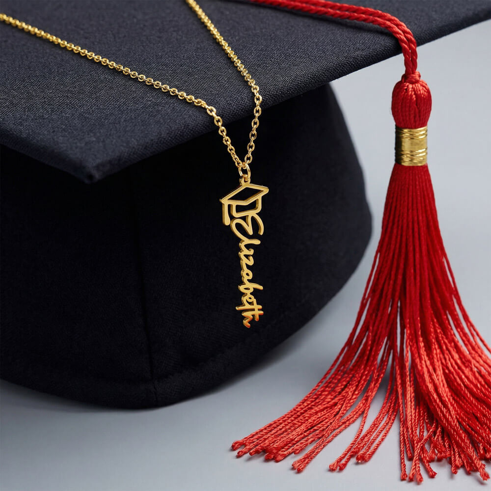 This Moment Belongs to You – Graduation Cap Name Necklace