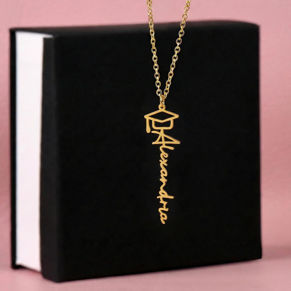 This Moment Belongs to You – Graduation Cap Name Necklace