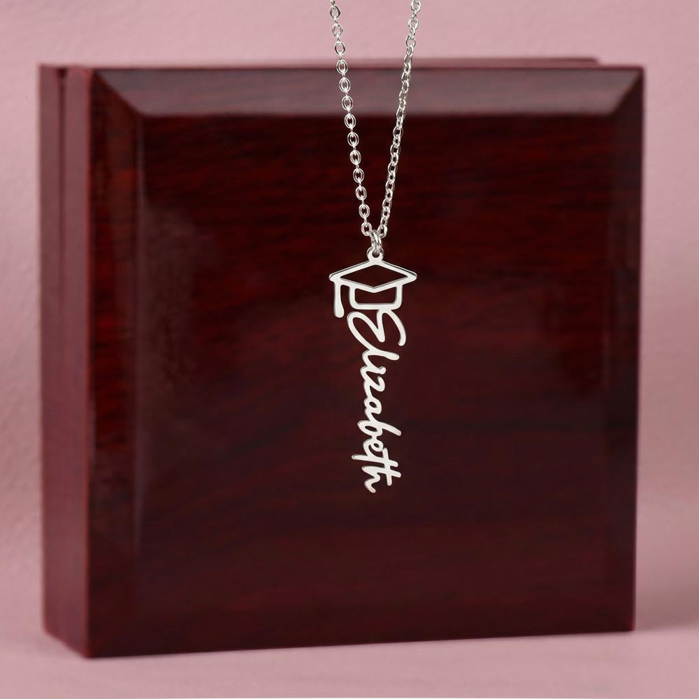 This Moment Belongs to You – Graduation Cap Name Necklace