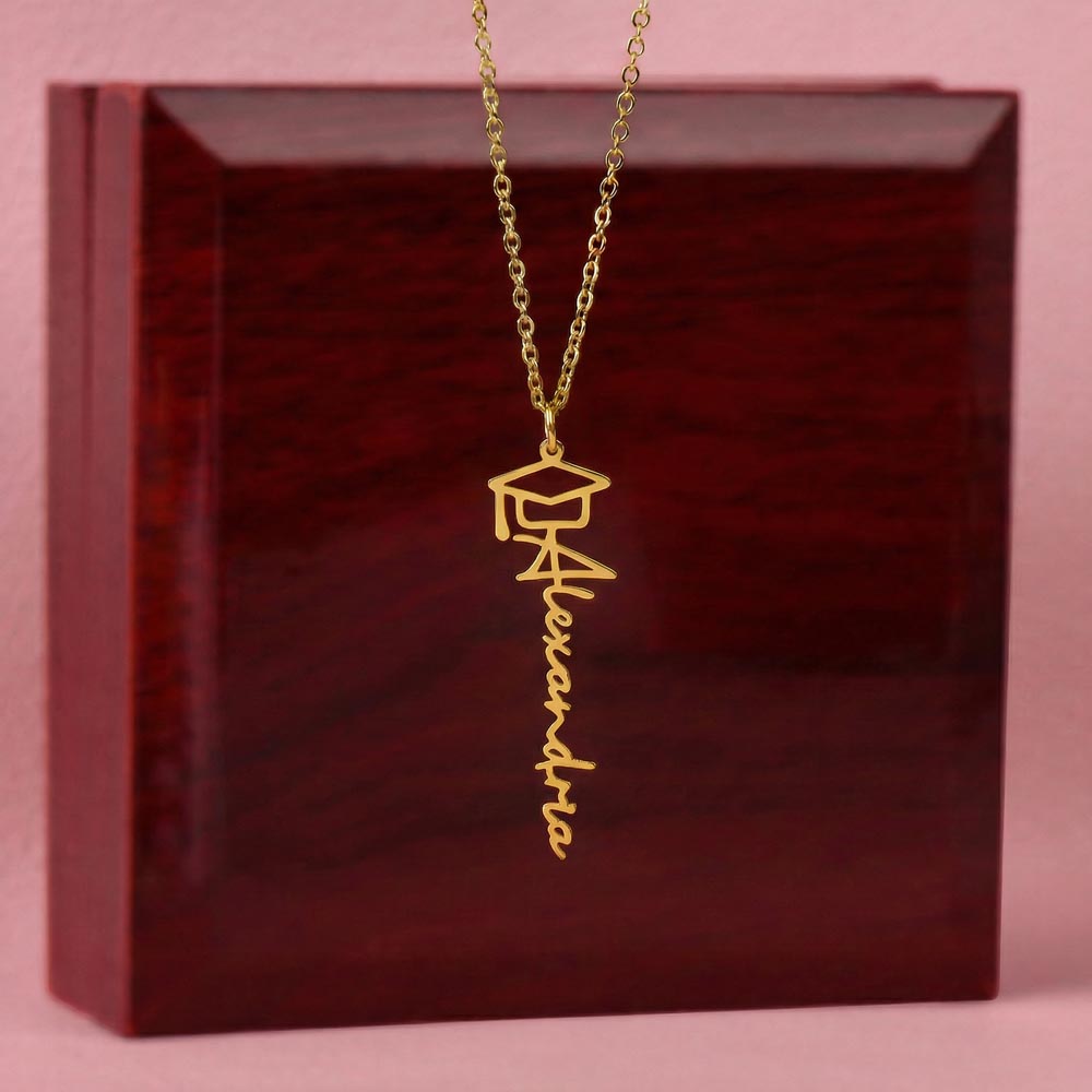 This Moment Belongs to You – Graduation Cap Name Necklace