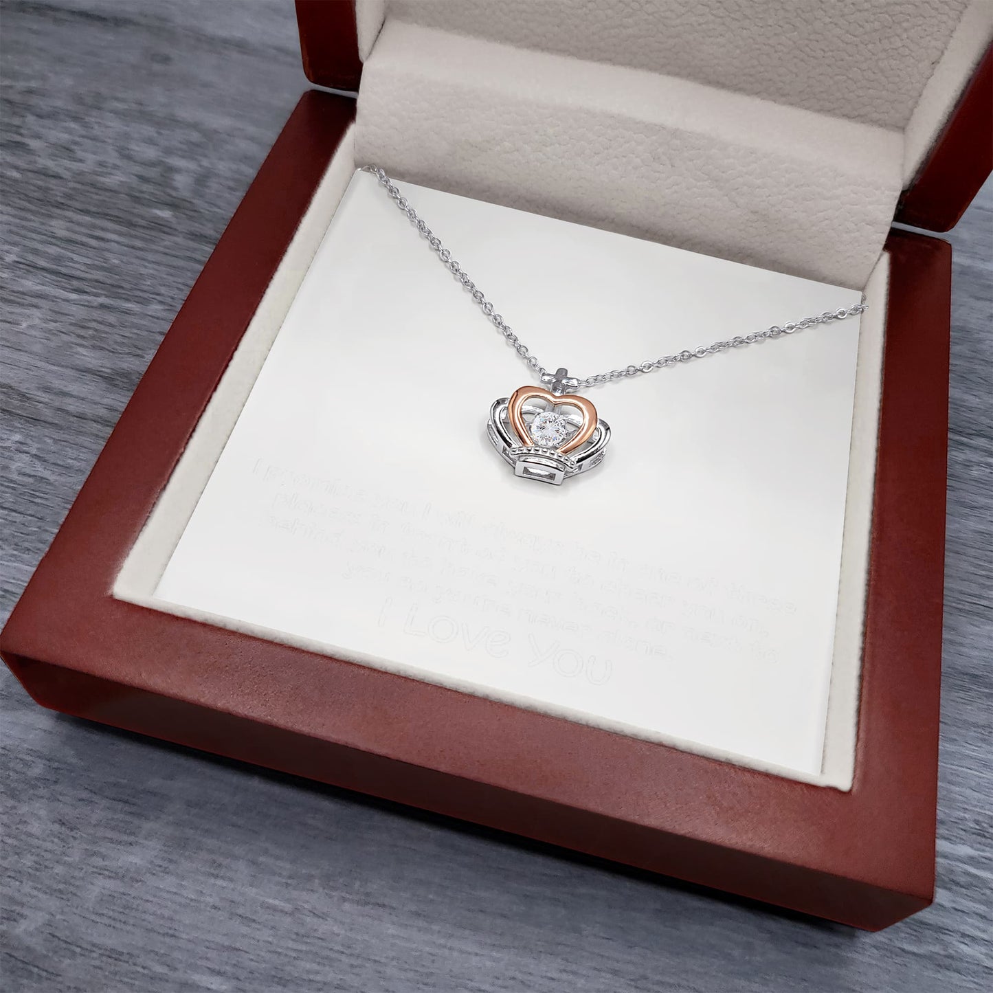 Crowned in Love – Personalized Crown Pendant Necklace