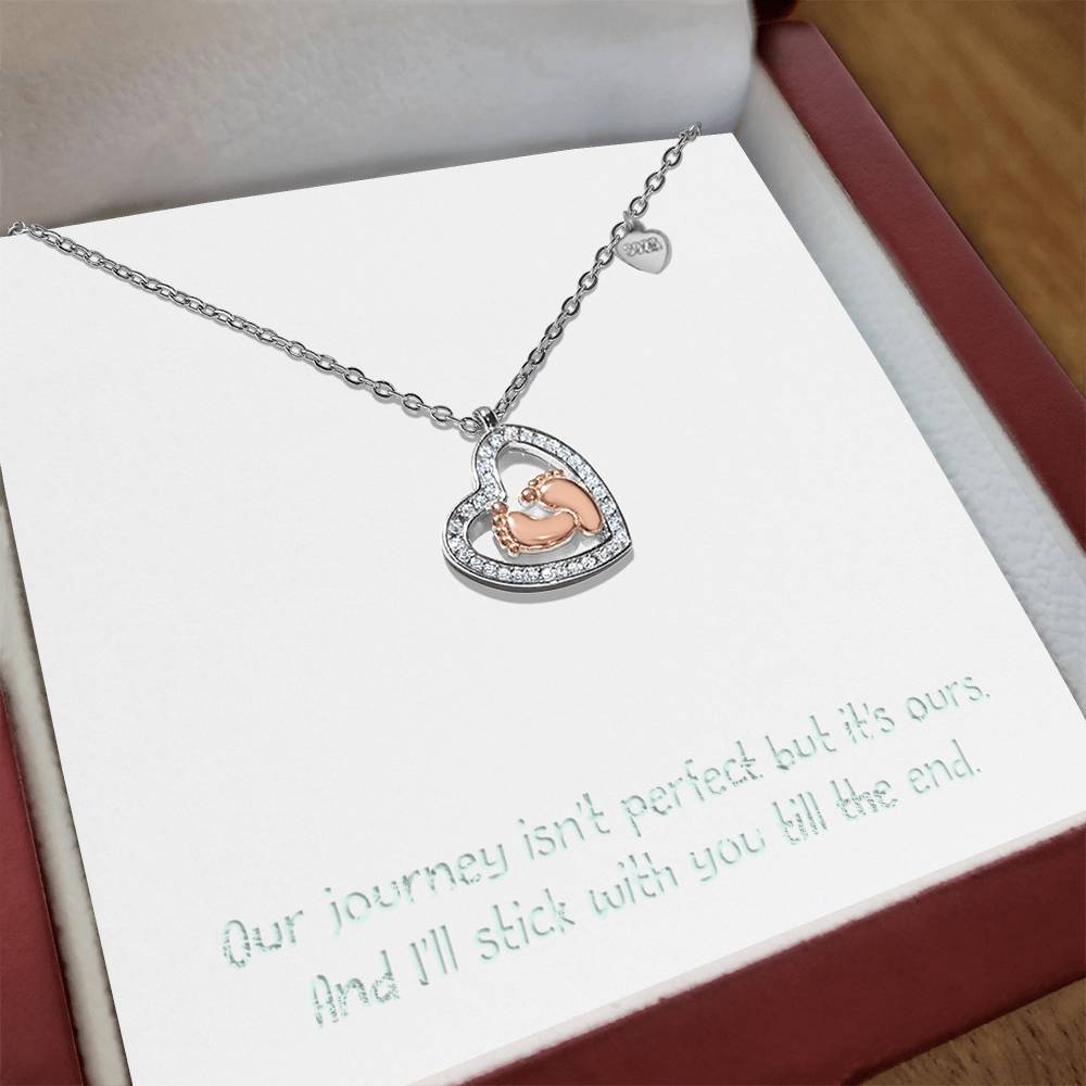 Little Feet, Forever Love – Personalized Baby Feet Heart Necklace