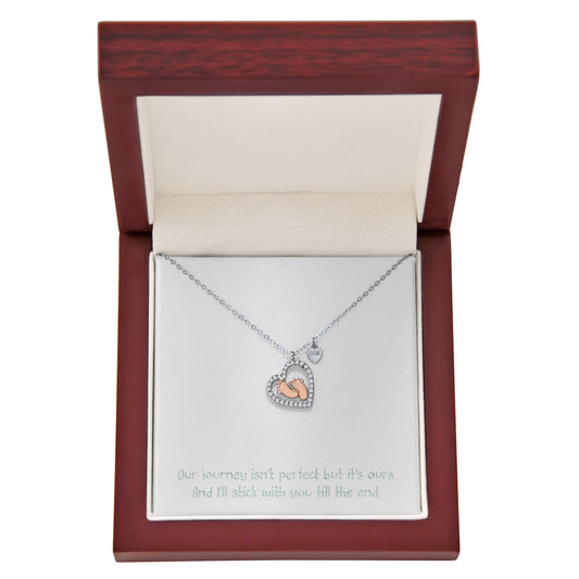 Little Feet, Forever Love – Personalized Baby Feet Heart Necklace
