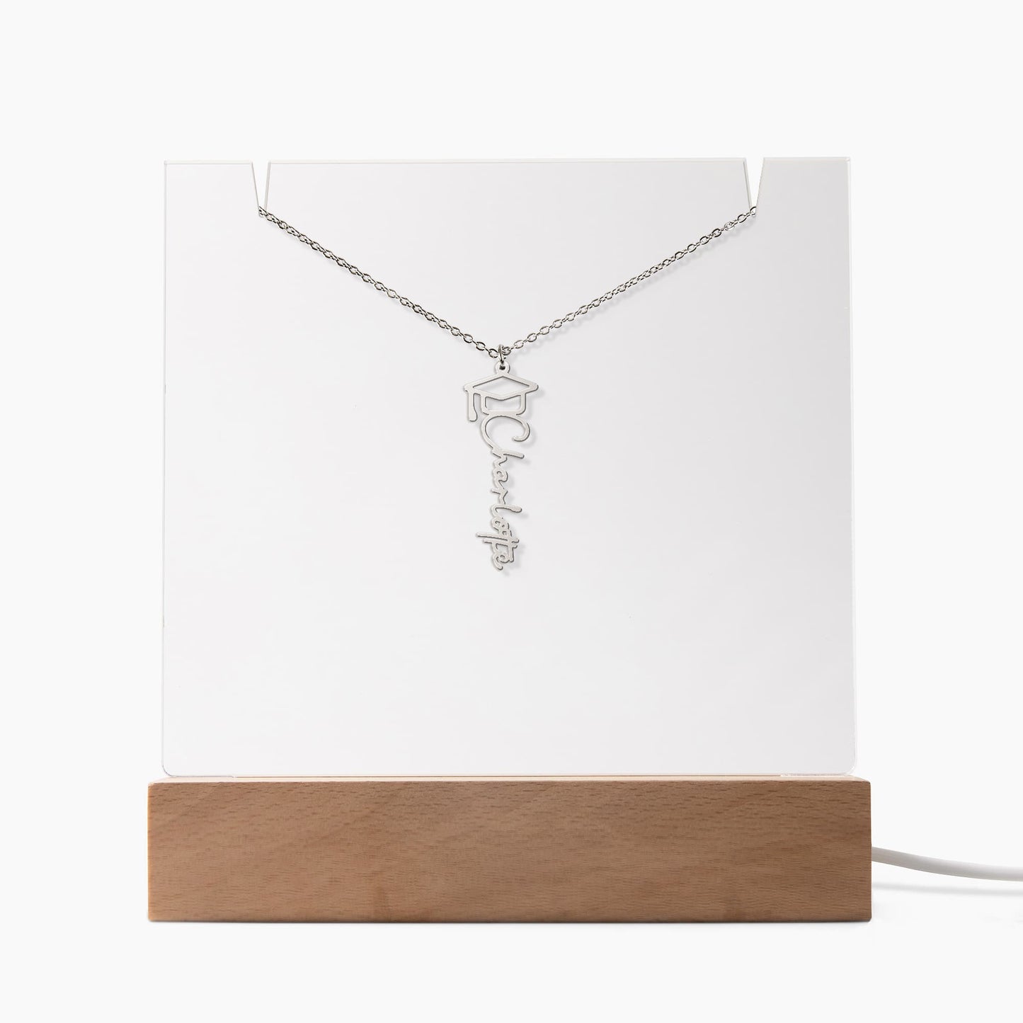 Proud Graduate Bundle – Acrylic & Graduation Cap Necklace