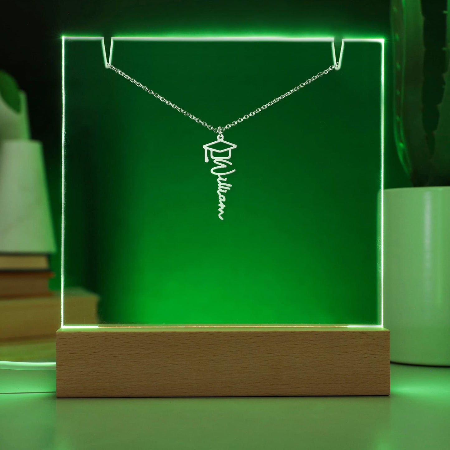 Proud Graduate Bundle – Acrylic & Graduation Cap Necklace