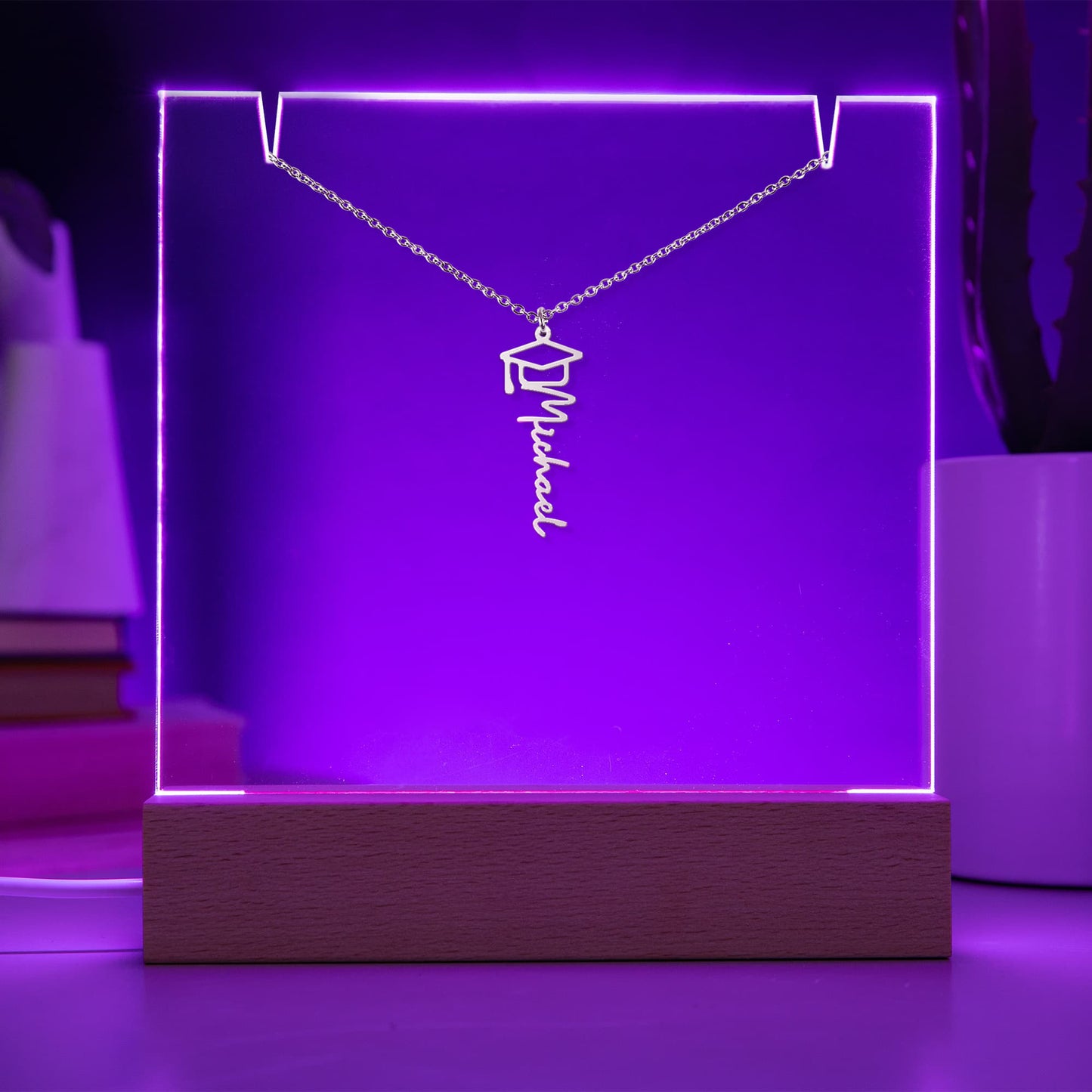 Proud Graduate Bundle – Acrylic & Graduation Cap Necklace