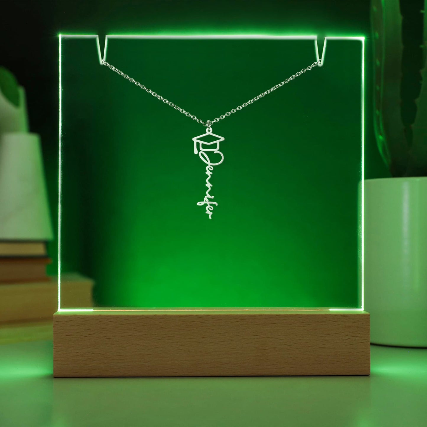 Proud Graduate Bundle – Acrylic & Graduation Cap Necklace