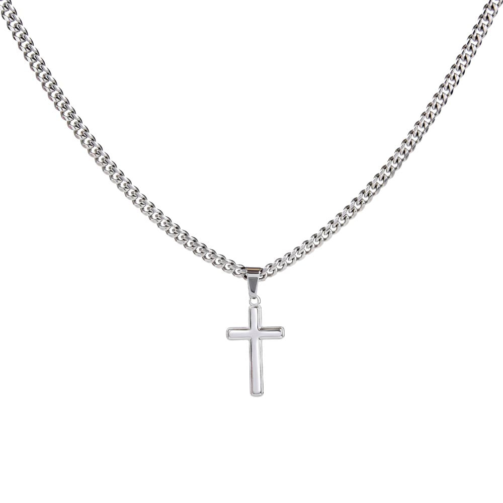 Strength and Faith – Cross with Cuban Link Chain