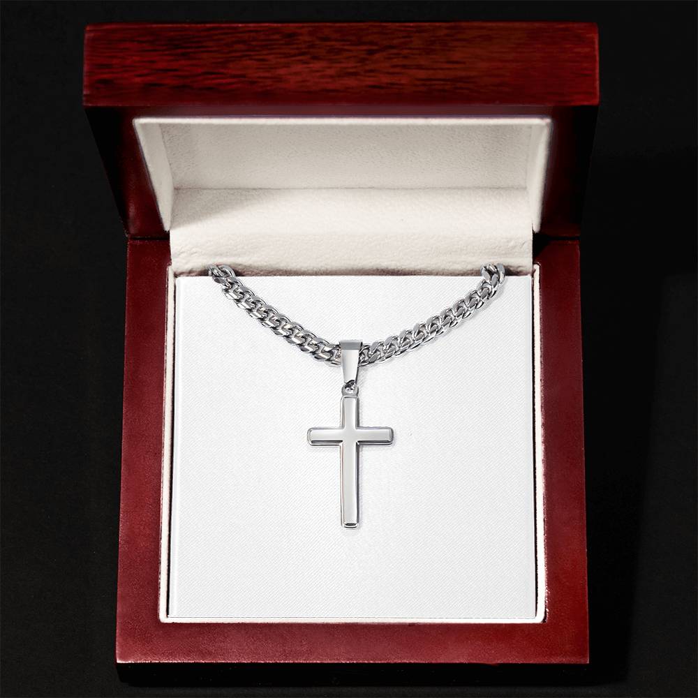 Strength and Faith – Cross with Cuban Link Chain