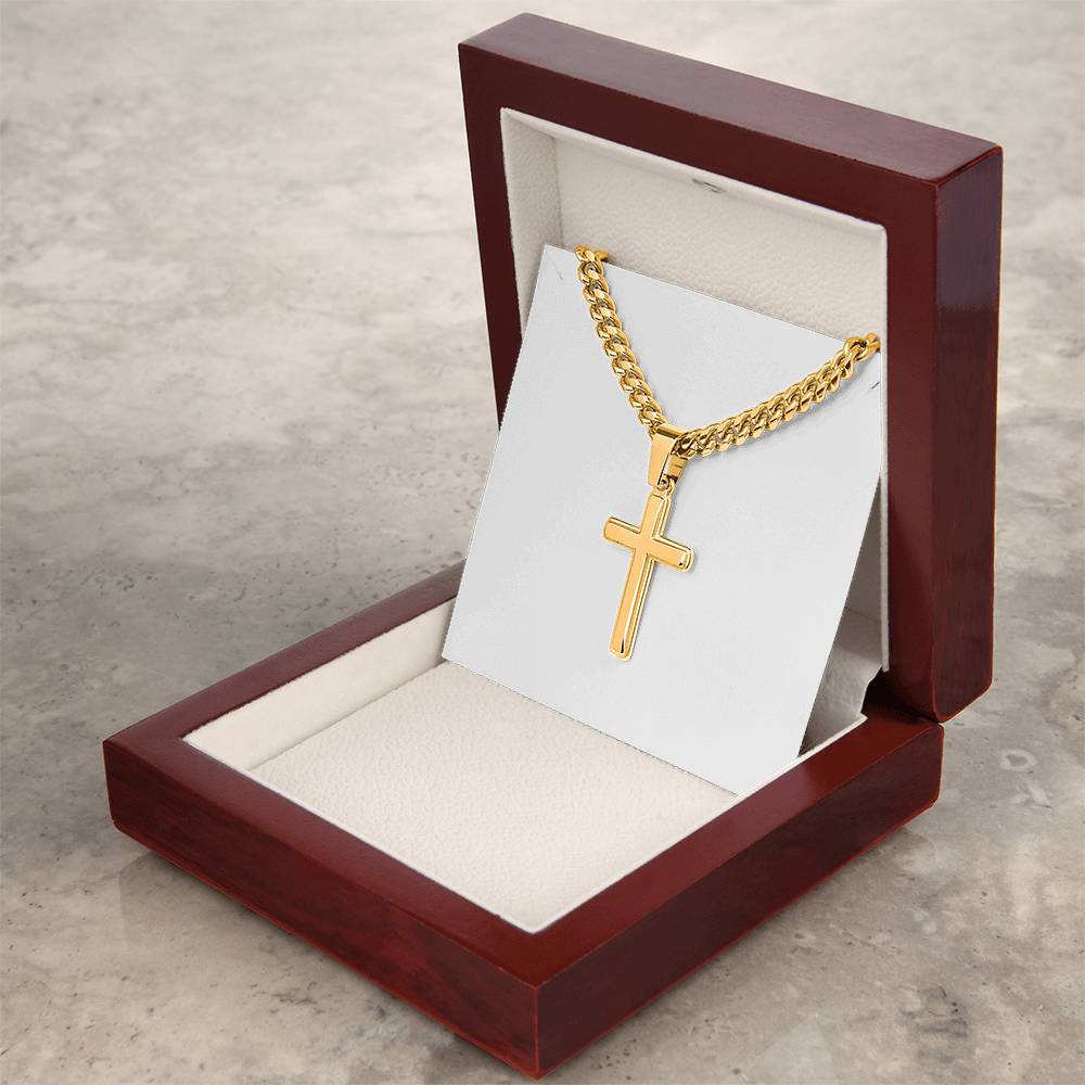 Strength and Faith – Cross with Cuban Link Chain