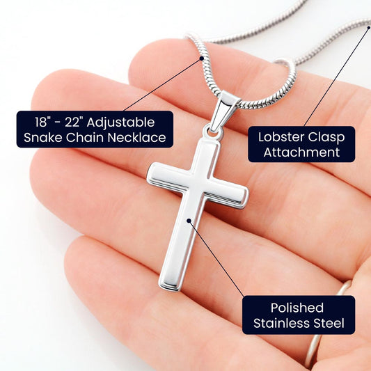 Guided by Grace – Cross Necklace with Snake Chain