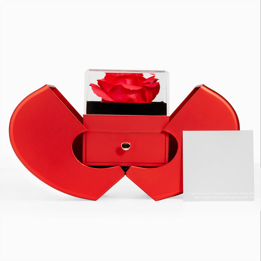 Forever in Red – Forever Love Red Heart Rose Box