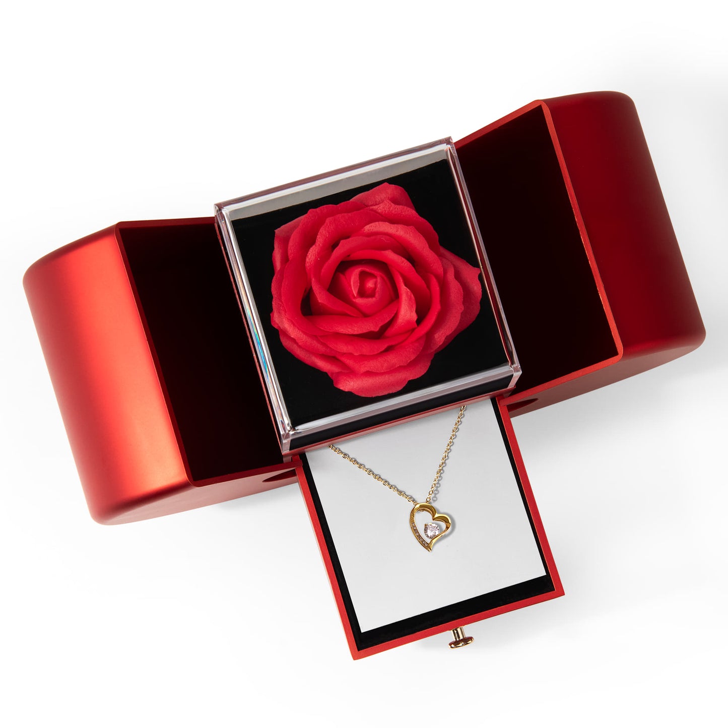 Forever in Red – Forever Love Red Heart Rose Box
