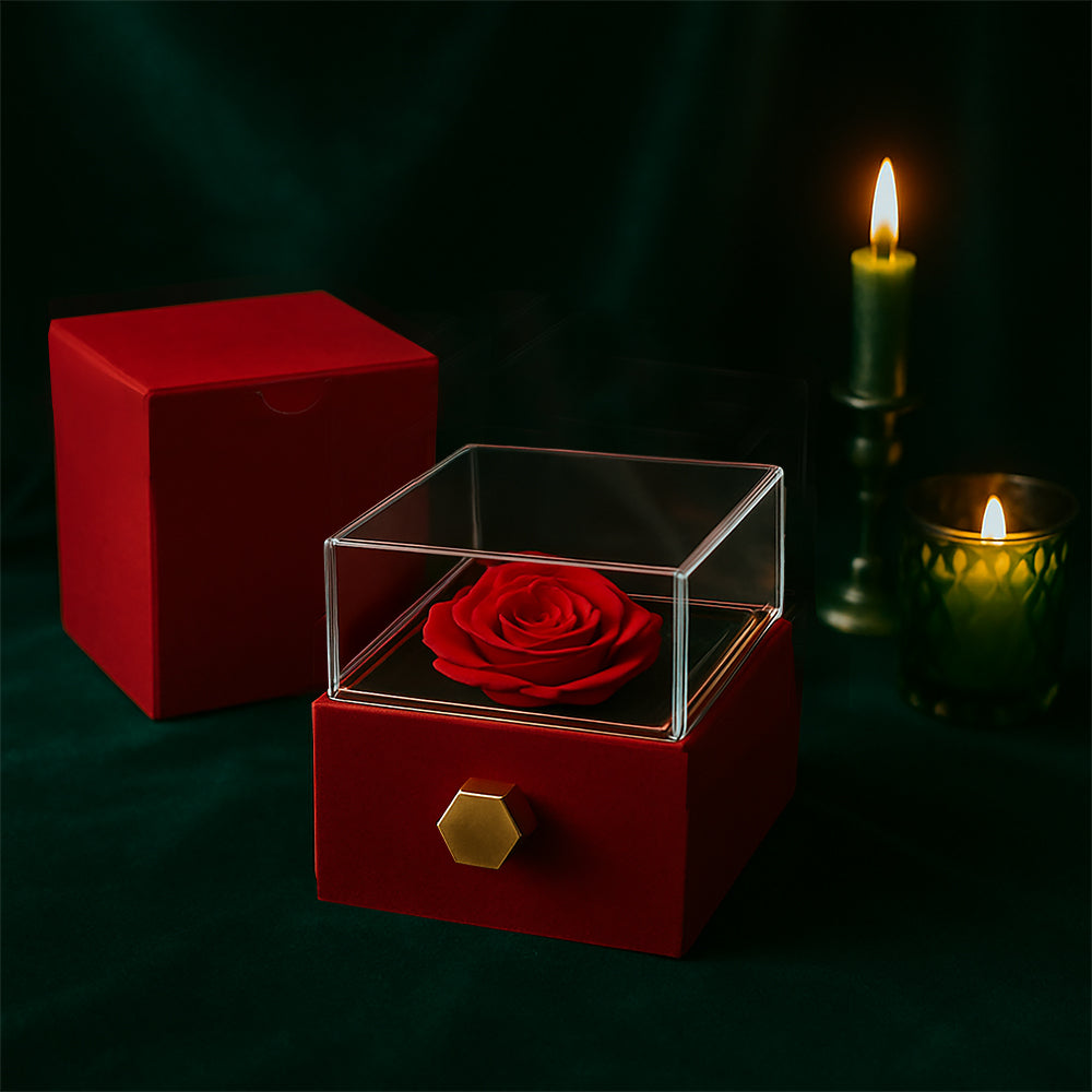 Love Knot With a Rose – Love Knot Rotating Rose Gift Box