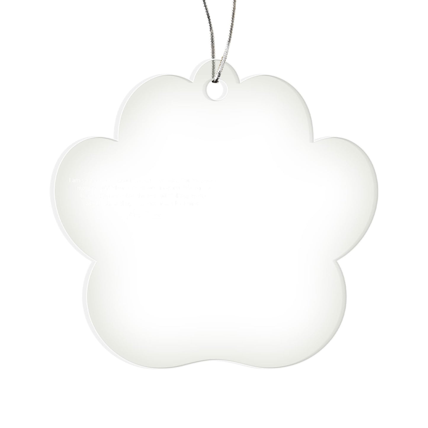 Paw Ornament Keepsake – Acrylic Paw Ornament